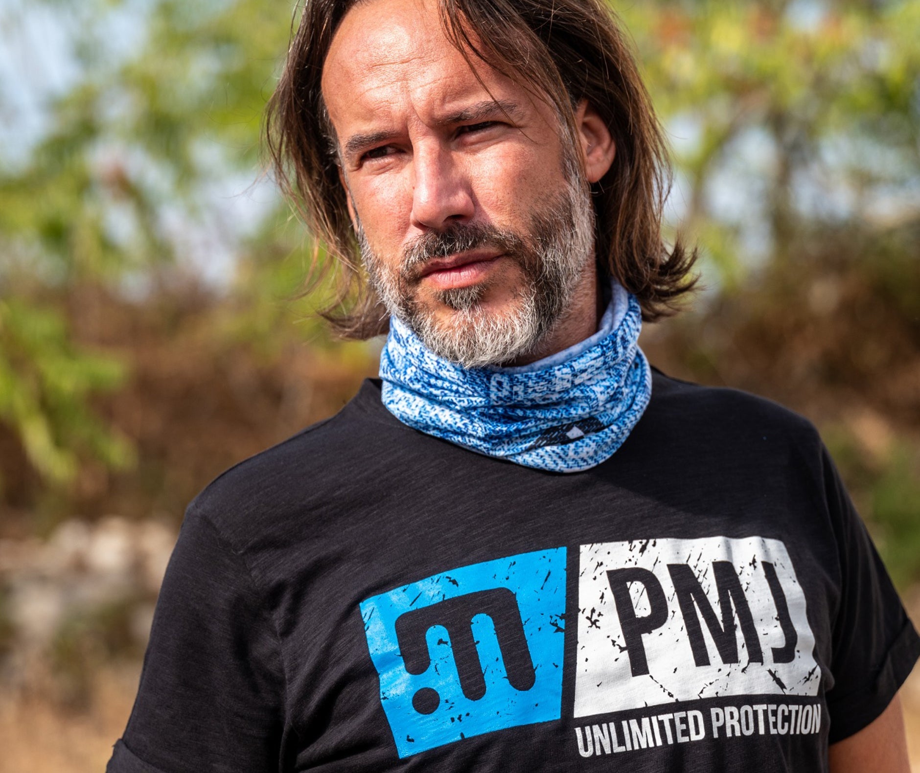 NECK TUBE JEANS PRINT